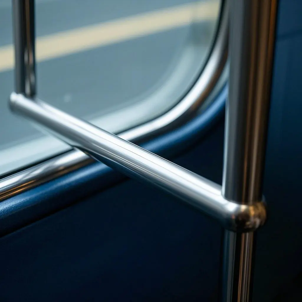 Conductă din oțel inoxidabil pentru balustrade în interiorul vehiculelor de transport